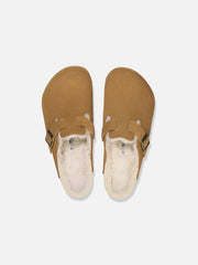 BIRKENSTOCK Boston Teddy VL Gepragt "Cork Brown" - Slippers TERLİK
