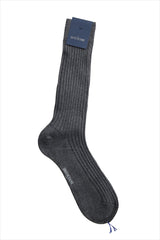 Bresciani Men's Cotton Socks Medio Mel Nero