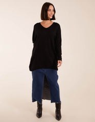 Plain V Neck Jumper