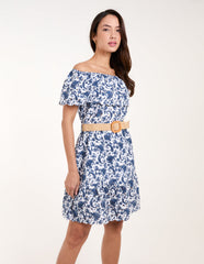 Bardot Broderie Mini Belted Dress