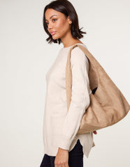 Pocket Slash Scoop Neck Jumper