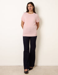 Short Sleeve Texture Knit Top