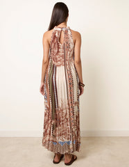 Satin Pleated Dress