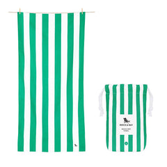 Cabana Stripe Cancun Green Beach Towel - The Preppy Bunny