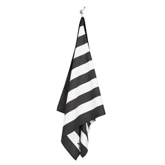 Cabana Stripe Kamari Charcoal Beach Towel - 2 sizes - The Preppy Bunny