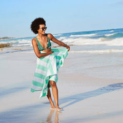Cabana Stripe Narrabeen Beach Towel - 2 sizes - The Preppy Bunny