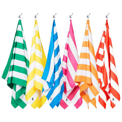 Cabana Stripe Whitsunday Navy Beach Towel - 2 sizes - The Preppy Bunny