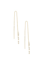 Crystal Baguette Threader Earrings