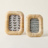 Curved Rattan Photo Frame