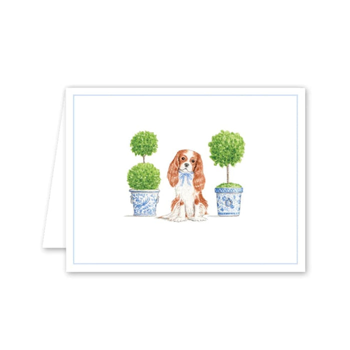 Dash Topiary and Toile Folded Note Card Box Set - The Preppy Bunny