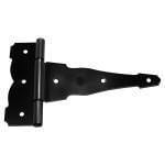 Wood gate metal hinges and hardware decorative t-hinge for wood gates 8 inches