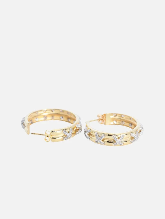 X STUDIO Echo Loop Earrings – altın, yandan görünüm
