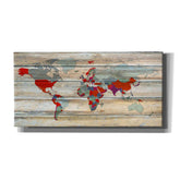 Epic Graffiti 'World Map IV' by Irena Orlov, Giclee Canvas Wall Art