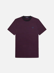 FRED PERRY Twin Tipped Fred Perry Shirt – Burgundy/White, önden görünüm