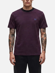 FRED PERRY Twin Tipped Fred Perry Shirt – Burgundy/White, ön görünüm