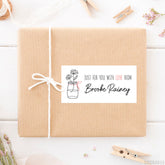 Flower Mason Jar "Just For You" Gift Labels