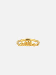 JEWELS FOR JOY Flux Stacker Ring – altın, önden görünüm