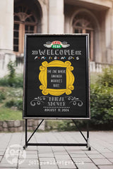 FRIENDS TV Bridal Shower Party Welcome Sign - Jolly Owl Designs