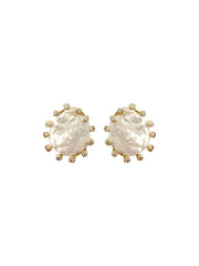 Gemelli - Monet Clear Pearl Stud Earring