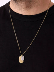 ATOLYEWOLF Gold and Silver Plates Necklace - Necklaces KOLYE