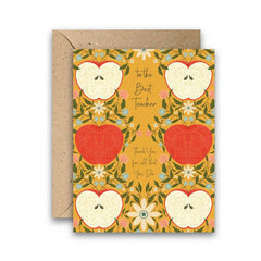Golden Teacher Thank You Card