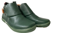 Green & Brown Side Strap Ankle Boot