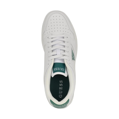 Guess Men’s Tiogo Skate-Style Sneakers – White/Green