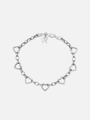RAFTAF Heart Chain Bracelet - Silver - BİLEKLİK