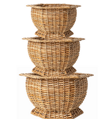 Hexagon Wicker Planter by The Enchanted Home