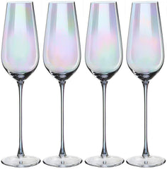Iridescent Champagne Flutes Glasses - Madison's Niche