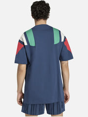 ADIDAS ORIGINALS Italy EQT Tee - Crew Navy – Crew Navy, arka görünüm, renk bloklu omuzlar