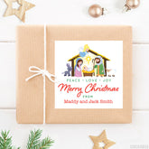 Kids' Nativity Scene Christmas Gift Labels