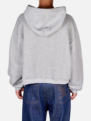 shopi go Kurume Hoodie – Melagne Grey, arka görünüm