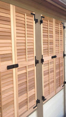 L Style Shutter Hinges - Mid Range Hinge - Minimal Offset - Cast Iron - Black Powder Coat - Sold Individually
