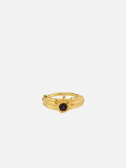 JEWELS FOR JOY Lal Taşlı Altın Kaplama Yüzük - Gerbe - Rings YÜZÜK