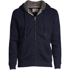 Lands' End Men's Serious Sweats Full Zip Hoodie - Navy