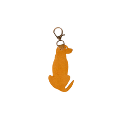 Leather Labrador Keychain in Yellow - Madison's Niche