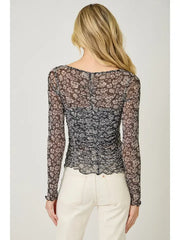 Lettuce Hem Mesh Top - Madison's Niche