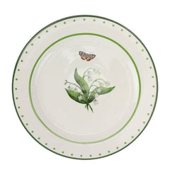 LILY OF THE VALLEY GREEN AND WHITE DINNER PLATE - The Mayfair Hall