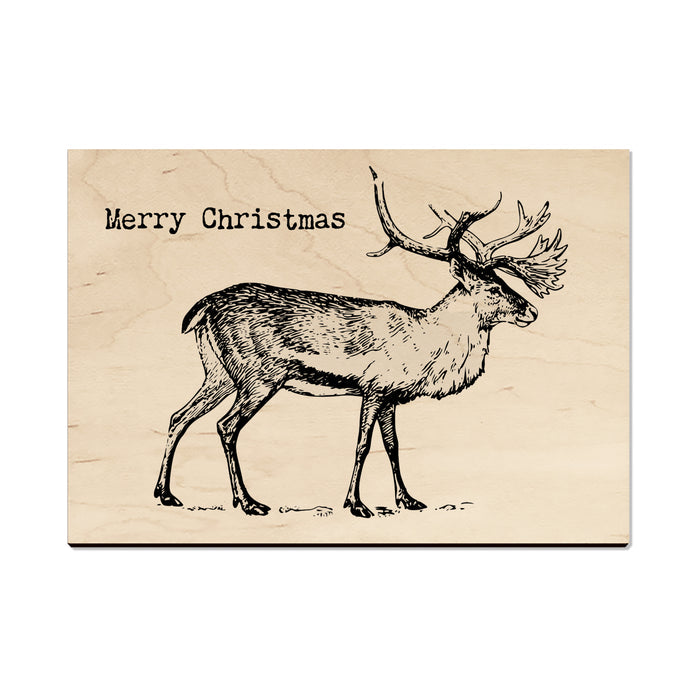 Line Art Reindeer - Holiday - Classic Edge