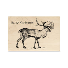 Line Art Reindeer - Holiday - Classic Edge