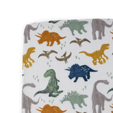 Little Unicorn Cotton Muslin Crib Sheet - Dinosaur Friends