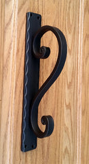 Medium Scroll Door Pull, Gate Pull, Matte Bronze finish - Wild West Hardware