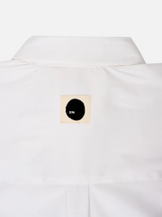 shopi go Meguro Regular Shirt - White – beyaz, arka görünüm, etiket detayı