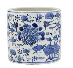 Mid Size Round Floral Planter - The Mayfair Hall