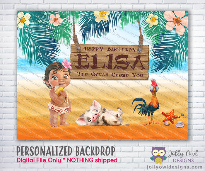 Moana Party Backdrop