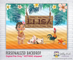 Moana Party Backdrop
