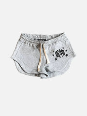 shopi go Naha Mini Shorts - Melange Grey – Melange Grey, ön görünüm
