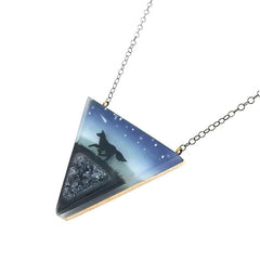 Necklace - Druzy Fox (Brass) by Fernworks