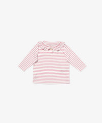 Oso & Me Hen Shirt in Rose Mini Stripe